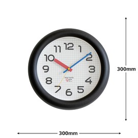 Elcomune WCL-022 Bauhaus GENE WALL CLOCK Bayer Wall Clock, Black