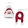 Qchomee 2Pcs Kids Christmas Santa Hat Scarf Set Knit Beanie