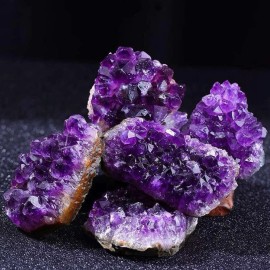 Natural Raw Amethyst Cluster Geode Druzy Quartz Crystal Reiki Stones Specimen