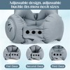 Inflatable Neck Pillow, U-Shaped Travel Pillow with Adjustable Snap Grey