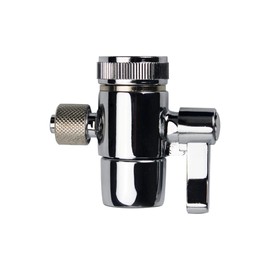 PAROAD 1-Way 3/8 Inch OD Chrome Plated Tap Diverter Valve for Worktop Water Filter, Water Purifier, RO Reverse Osmosis Filter, Hose Tap Adapter
