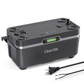 Cleartide Condensate Pump, 25dB Ultra-Quiet, 1/50 HP, 110 GPH, 23.6ft Lift, Automatic Condensate Removal Pump with Safety Switch and Tubing for HVAC, Tankless Design, 100-240V, Grey, 1 Pack