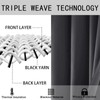 JIUZHEN Blackout Curtains for Bedroom/Living Room - Thermal Insulated Light