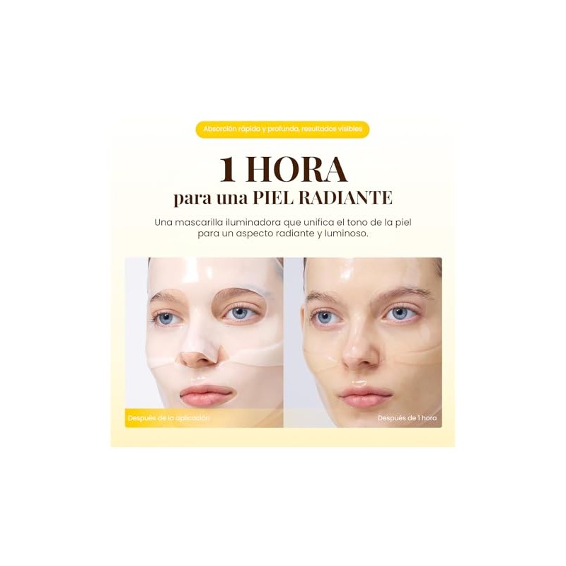 EQQUALBERRY Mascarilla Facial Colágeno y Niacinamida Coreana