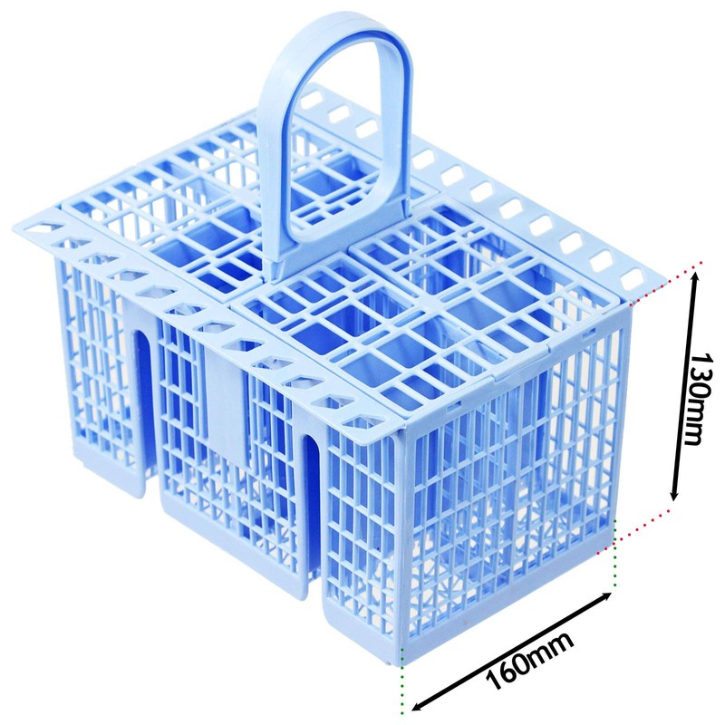 SPARES2GO Cutlery Basket Cage for Indesit Dishwasher (Light Blue)