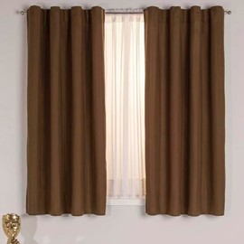 Colchas Concord | Cortina Decorativa Color café, Medida Corta 1.15 x 1.80 m (2 Paneles)