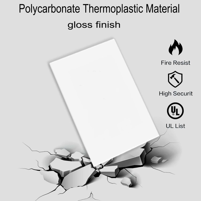 Screwless Blank Wall Plates 1-Gang Blank Switch Outlet Electrical Cover