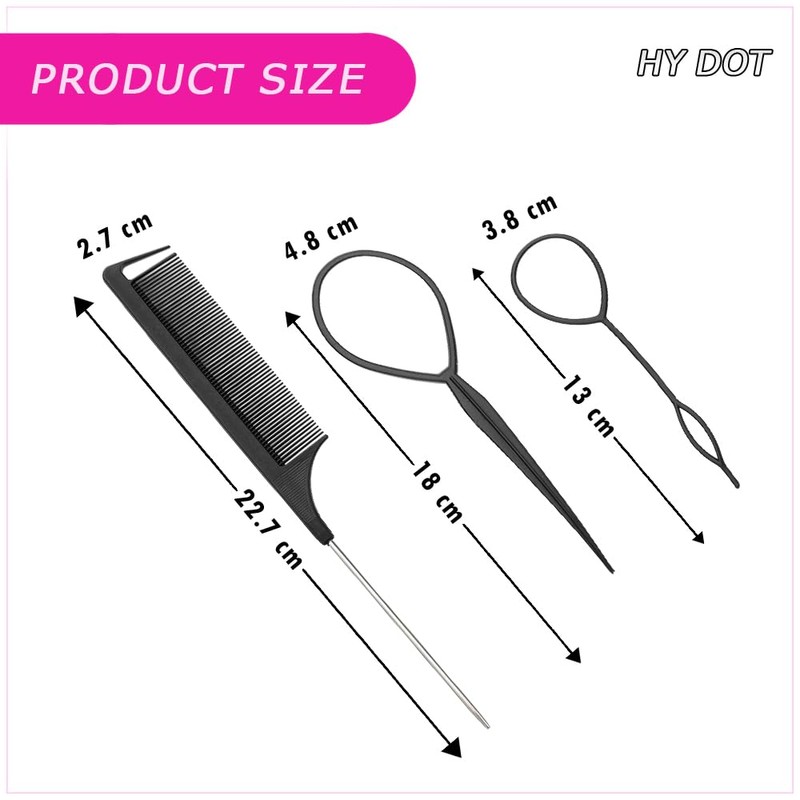 Hair Braiding Tool Rat Tail Comb Braid Tail Hair Loop