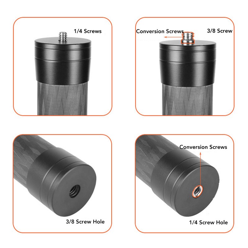 Universal Carbon Fiber Extension Pole Center Column 2 Section Extendable
