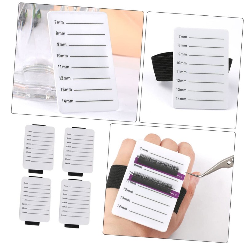 Baluue 4pcs Grafting Eyelash Tray Portable Acrylic Lash Extension Pallet