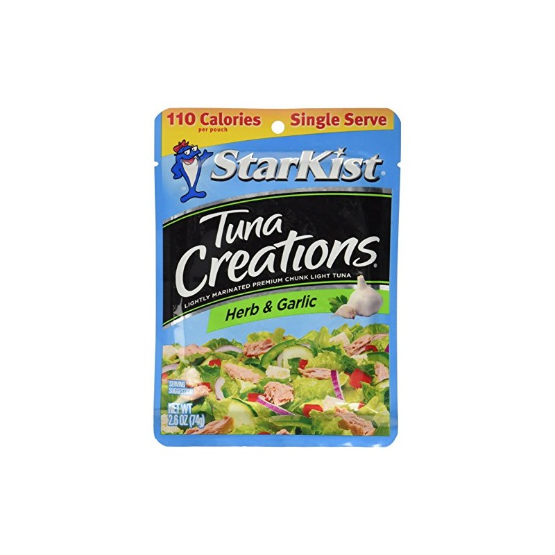 Starkist Tuna Creations, Herb & Garlic, Single Serve 2.6-Ounce Pouch