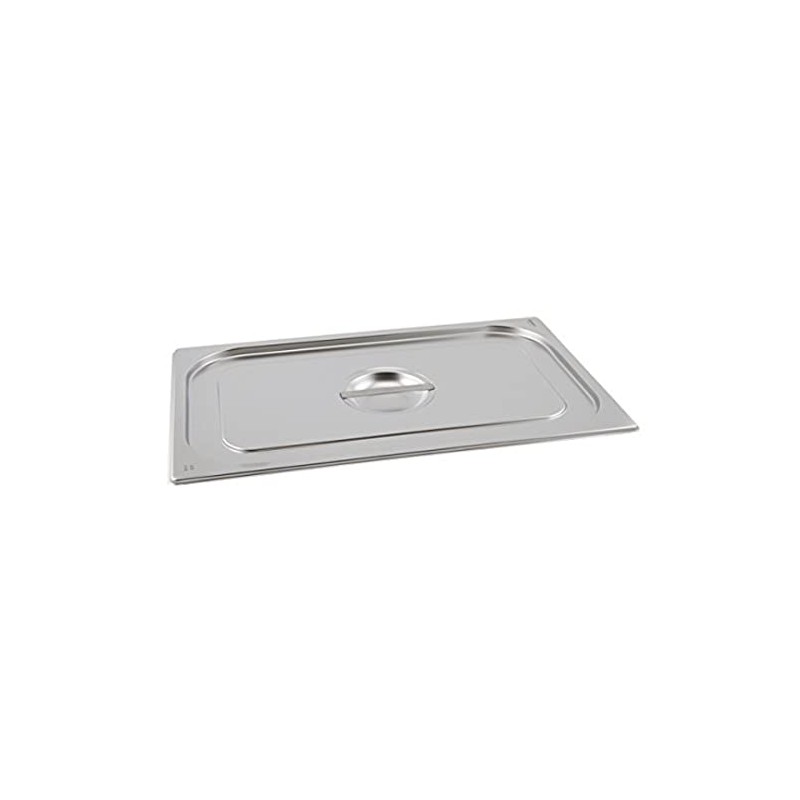 Genware NEV-GN16-LID Stainless Steel Gastronorm Pan with Lid, Size 1/6