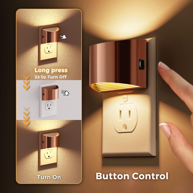 L LOHAS LED Night Lights Plug into Wall, Dimmable Night