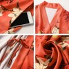 Ledamon Women's Kimono Short Robe for Women - Pocket Floral