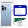 1 Pcs ID Badge Holder with Double-Sided Windows Horizontal Hard