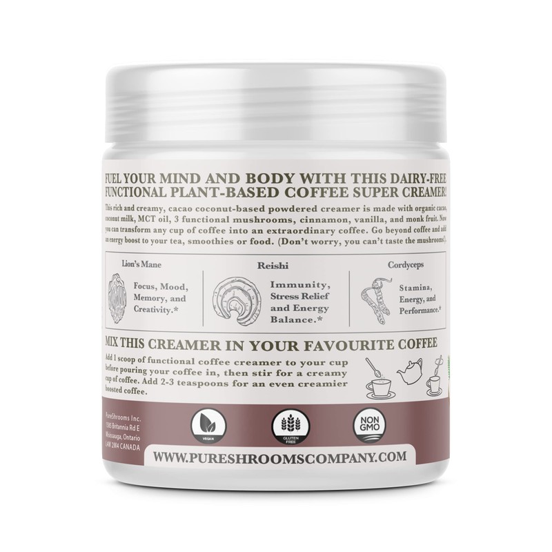 PureShrooms Functional Coffee Super Creamers (Cacao)