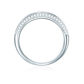 Rafaela Donata Women's Ring 925 Sterling Silver Rhodium-Plated Zirconia White Silver Ring, Cubic Zirconia