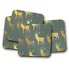 4 Set - Majestic Stag Coaster - Wildlife Deer Pretty