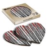 2 x Heart Coasters - Autumn Red Aspen Trees Nature