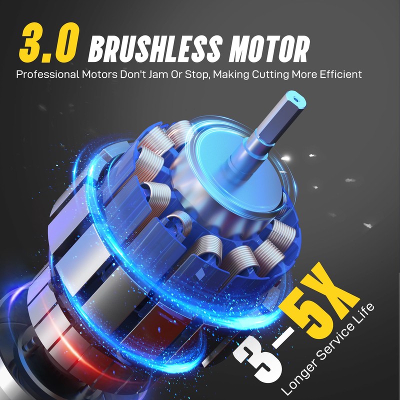 Mini Chainsaw Cordless 6 Inch, 32FT/S Fast Powerful Cutting, Brushless