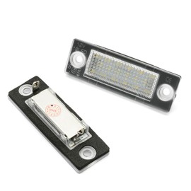 2 x LED Number Plate Light for VW Caddy MK3 Transporter T5 T6 T6.1 Golf MK5 P/Assat B5 B6 J / etta Touran Skoda Superb 18-SMD 6000K White Canbus LED Tag Lamps