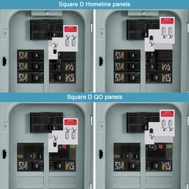 Generator Interlock Kit for Square D QO or Homeline 100 or 125 Amp Panels, 3/4 to 7/8 inchs Spacing Between Main and Branch Breaker, Professional and Interlock Kit