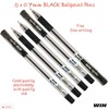 WIN 5 x 0.7mm Biro Tip Ball Pens Mystic BLACK
