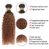Niciitysi Color 1B30 Human Hair Light Brown Curly Wave Bundles