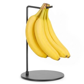 BULANGDE Porta banane robusto in ferro. Supporto con basso baricentro, salva spazio e conserva la frutta fresca su piano cucina e isola. Nero, perfetto per decorazione e regalo casa