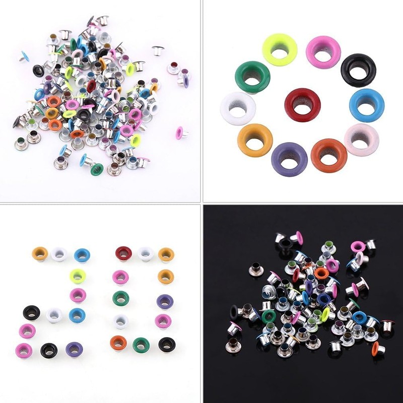 caak Double-sided Grommets, Grommets, Approximately 200 Pieces Set, Bottom Stud