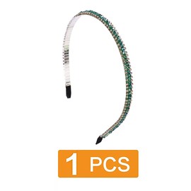 Traziewell Ladies Headbands Crystal Headband Bridal Hair Bands Wedding Headpiece Green Tiara Prom Party Hair Accessories for Brides and Bridesmaid Hairband, 2113