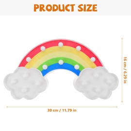 PRETYZOOM Rainbow Setting Lamp Cute Lamps for Bedroom Rainbow Birthday Party Rainbow Lamp Wolf Light House Decorations for Home Decorative Lights PVC Household Child