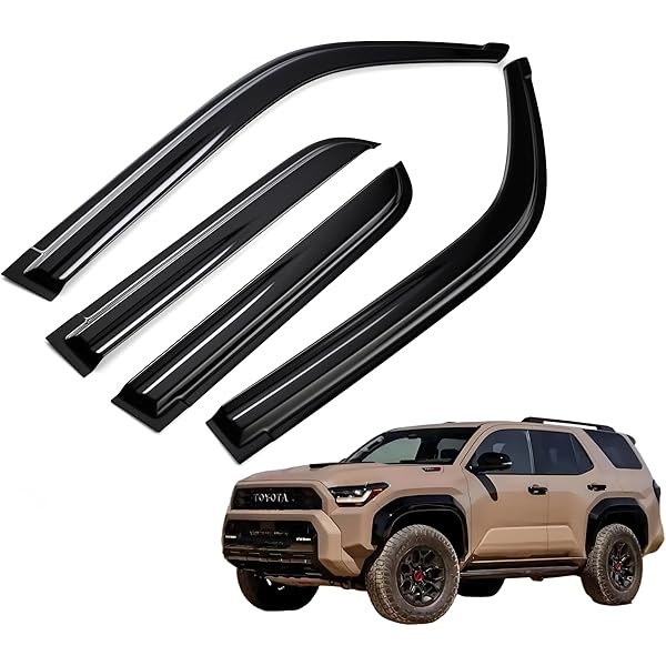 Tape on Wind Noise Reduction Rain Guards for 2010-2023 Toyota