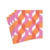 Caspari Entertaining with Colour Theory Cocktail Napkin, Paper, Fuchsia, 12.7