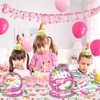 67 Pcs Dinosaur Tableware Set, Dinosaur Party Decorations for Girls
