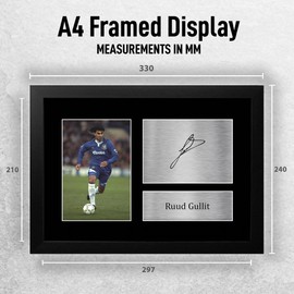 HWC Trading FR A4 Ruud Gullit Gifts Printed Signed Autograph Picture for Football Fans and Supporters - A4 Framed