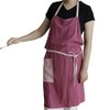 UHEIM Premium Ultra lightweight(0.4 lbs) Pure Linen Bib Apron Adjust