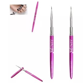 Xiaoya 3 Pinceles Liner Kolinsky Para Mano Alzada Decoración Uñas