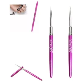 Xiaoya 3 Pinceles Liner Kolinsky Para Mano Alzada Decoración Uñas