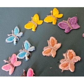 DIY CraftbuddyUS 10pcs(0.75 x 0.50in) IronOn Fabric Butterfly Embroidery Patches,DIY