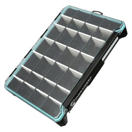 Evolution Fishing BallistiX 3.7 Tackle Tray - Waterproof, Anti-Corrosion, Single Latch, Clear Polycarbonate Lid, Lure Box, Tackle Storage Box, Removable Dividers