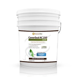 CoverSeal AC250 Wet Look Stone, Tile, Concrete Sealer, High Gloss,Water Based (5 gal)