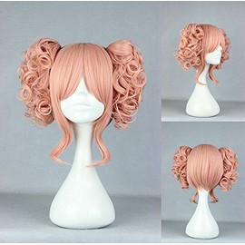 Women's Wig Cosplay Wig with Clip In Pigtails in Pink Approximately 35 cm