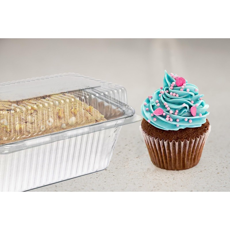 Disposable Loaf Pans With Lids Bakeware Set, 2lb, 55 Pack,