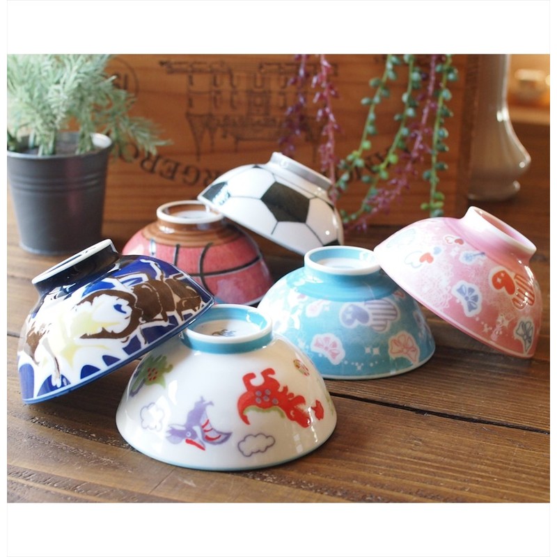Minoru Ceramic Kids Bowl Dinosaur White 4965583706199