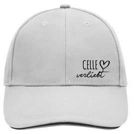 huuraa Cappy Hat Celle in Love Unisex Cap with Name of Your Favourite City Gift Idea for Friends and Family, Dark grey/white