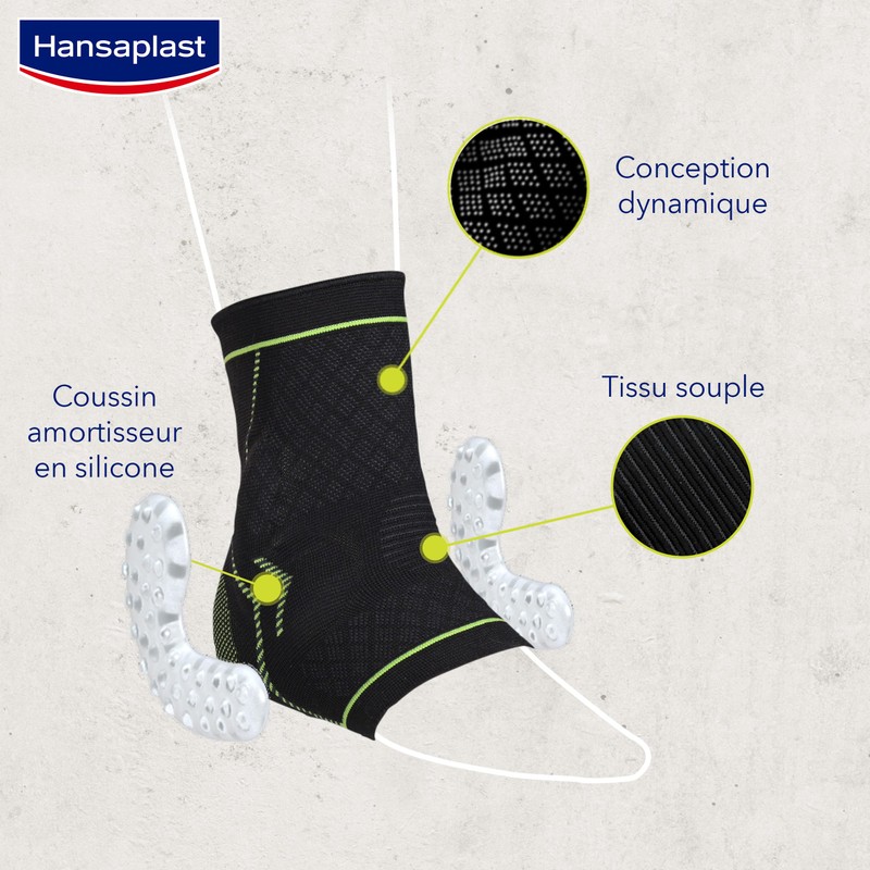 HANSAPLAST Ankle Brace (1 Piece) Size S/M, Sports Bandage for
