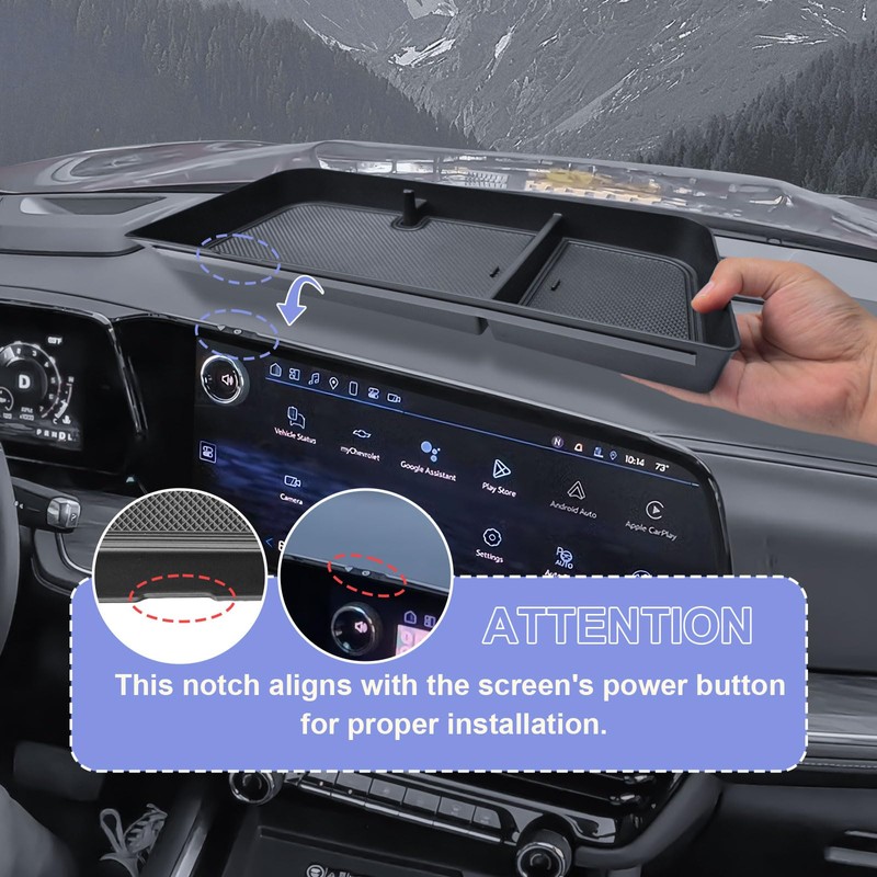 RUNROAD Dashboard Storage Organizer Tray Compatible with 2025 2026 Chevy