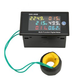 AC Meter Single Phase LCD Digital AC Panel Meter Voltage Current Frequency Amp Watt Power Monitor AC200‑450V 0.00‑110.0A