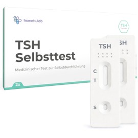 2x Hypothyroidism Test (TSH) Simple Self Test for Symptoms such as Fatigue or Cold Sensation for Home Without Laboratory with Instant Result White